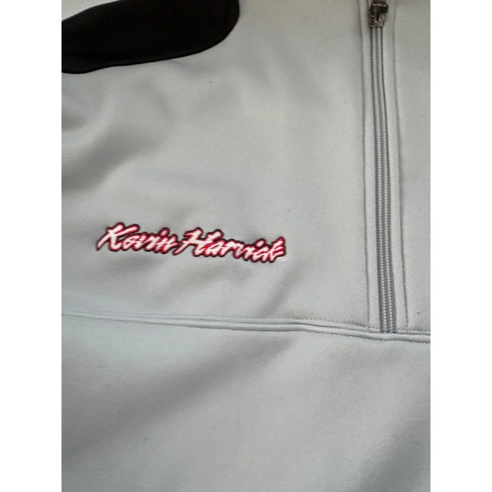 Chase Authentics Kevin Harvick GM‎ Goodwrench Gray Black Quarter Zip Pullover LG
